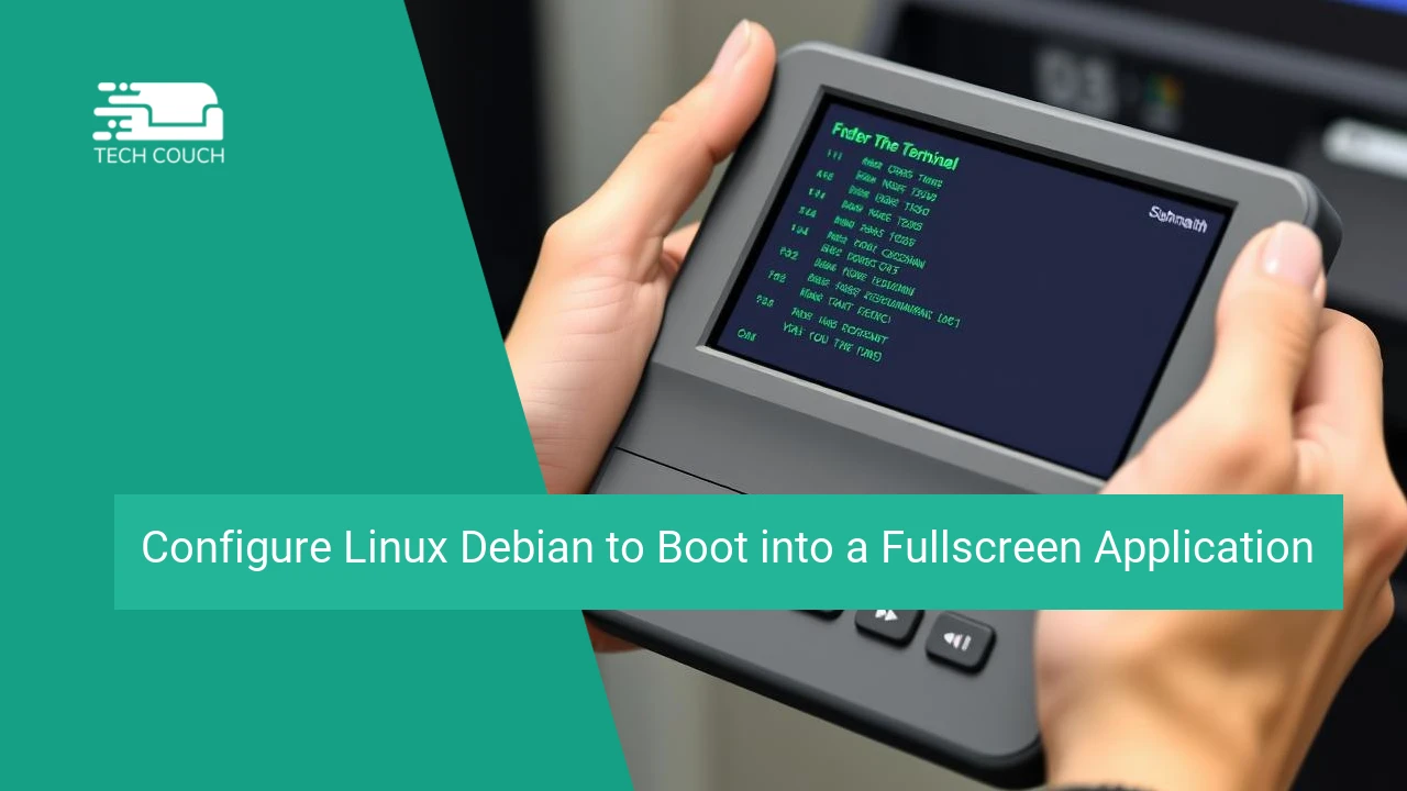 Configure linux debian to boot into a fullscreen application