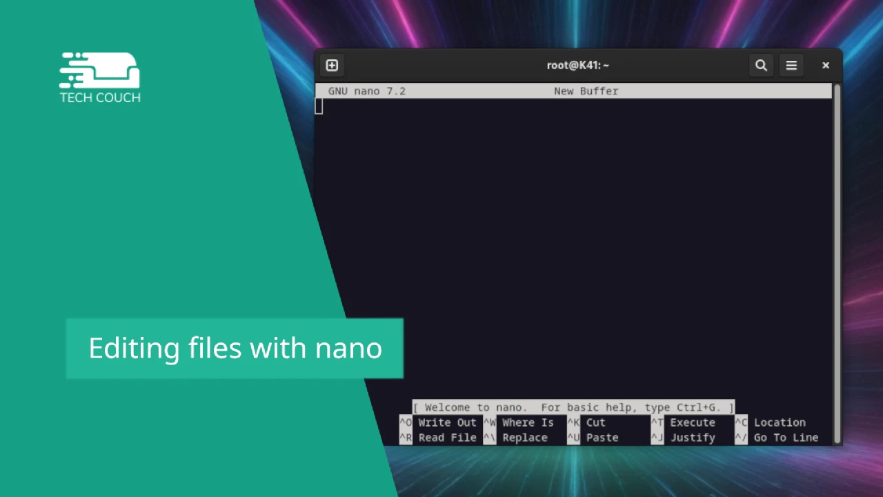 Editing files with nano
